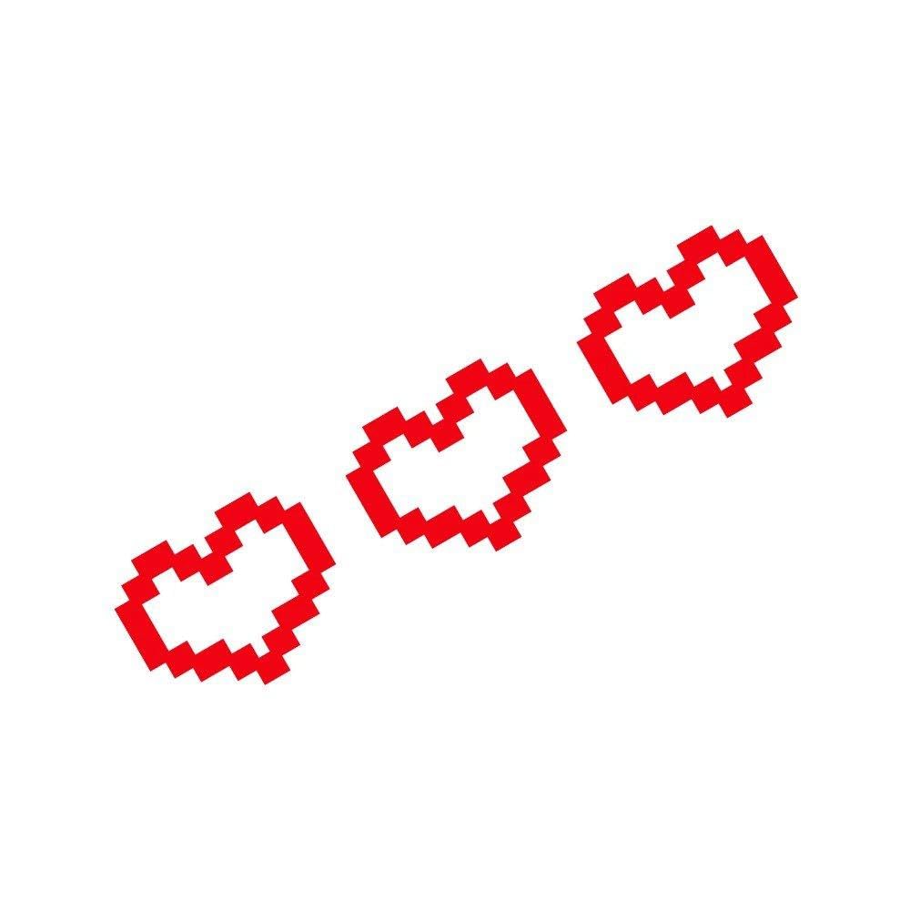 Car Sticker Mosaic Love Graphics Vinyl Film Decal Auto Vehicle Body Decoration(Glossy Red,39x9cm)