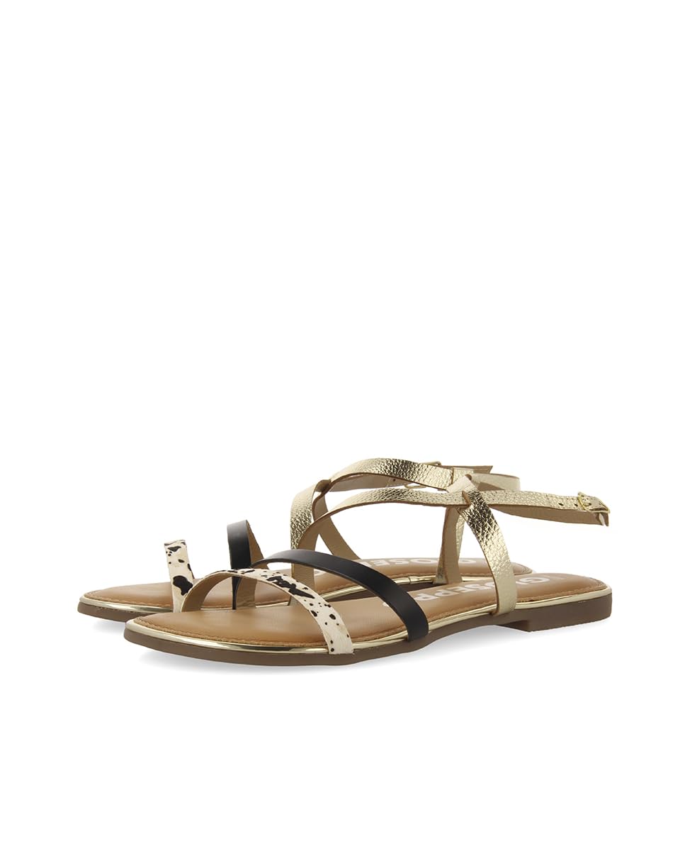 GIOSEPPO Women's Megara Sandal, Gold, 4 UK