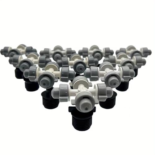 10Pcs Atomizing Sprinkler Nozzle,1/2 inch Garden Misting Emitters Adjustable 360 Degree Agricultural Lawn Watering Universal Nozzle Irrigation Micro Spray Heads (WP34-1)
