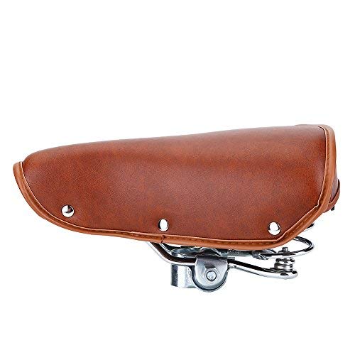 Tbestvintage Bicycle Saddle Classic Comfort Brown Leather Bicycle