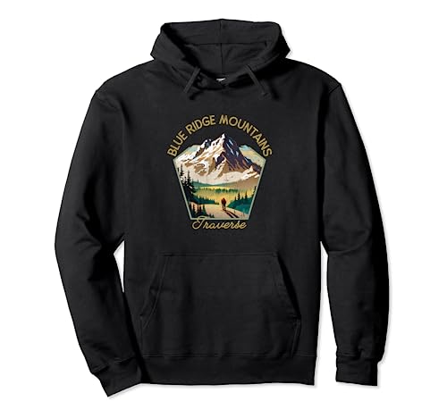 Blue Ridge Mountains - Ropa retro - Recuerdo Sudadera con Capucha