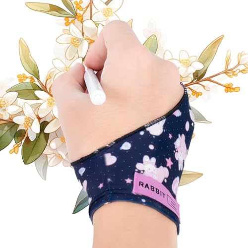 Artist Drawing Glove with Cute Rabbit Print