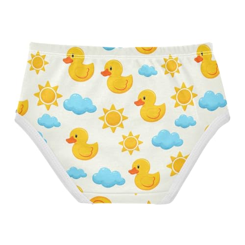 Joisal Cotton Toddlers Underwear Floral Cute Yellow Ducks Cartoon Little Girl Panties Designer Undies Kids Briefs 2t2