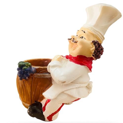Image of Chef Figurine Toothpick Holder Resin Table Organizer for Kitchen Dining Area Decorative Showpiece for Home Restaurant Cafe Use, Toothpick Organizer for Dining Table