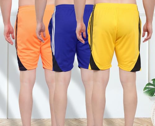 Image of DIA A DIA Men's Polycotton Running Sports Gym Shorts Pack of 3