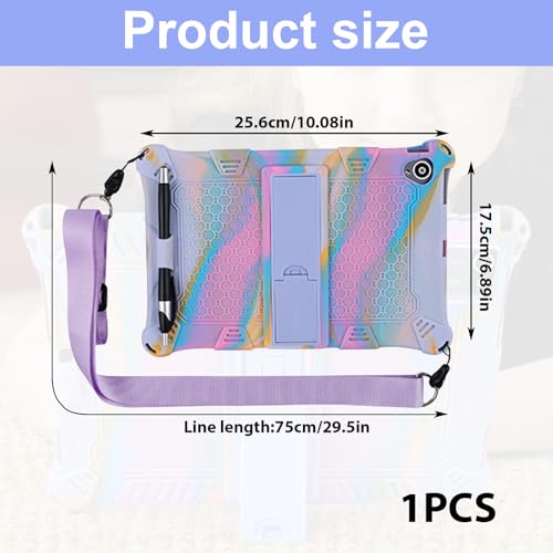 Universal for P ritom 10 inch Tablet Case,Silicone 10.1 inch Tablet Case for Dooge-e u9 Table t Cas e,U9 /U10 /U10 Pro/ T10 Plus,Blackvie-W Tab7/8 WiFi、SGIN 10.1"" with Pen Shoulder Strap