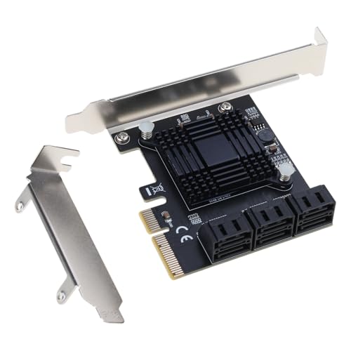 PCI-E 4X to Expansion Card 6 Full Speed Ports 6G Transfer Expansion Hard Drive for Win7 / 8/10 / Linux