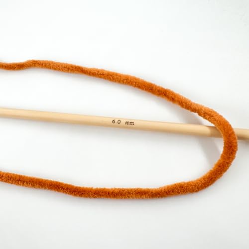 Image of Cuddly Velvet Chenille Yarn, Super Soft Fluffy Bulky for Knitting Crocheting Blanket Amigurumi, Durable for Shedding, 100 Gram (3.53 Ounces) 109 Yards (100 Meters) (Ochre) (3 Skeins)