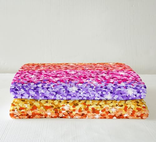 feelingyou Shiny Sequin Decor Throw Blankets for Couch Sofa Rainbow Stripe Pattern Soft Lightweight Flannel Fleece Blanket for Dorm Bedroom and Living Room, Baby(30"x40") - Cosy Home Interiors feelingyou Shiny Sequin Decor Throw Blankets for Couch Sofa Rainbow Stripe Pattern Soft Lightweight Flannel Fleece Blanket for Dorm Bedroom and Living Room, Baby(30"x40") - Image 5