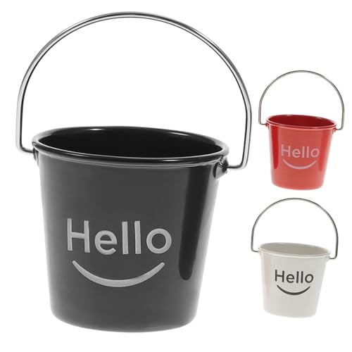 CIYODO 3 Piezas Cubo de Salsa Mini pequeño Servicio recipientes de Mini Salsa Reutilizable inmersión Taza de Salsa de Metal Mini Barril de Salsa barriles de Salsa de Comida Tazas de Salsa