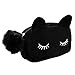 CAOLATOR Cute Peluche Dibujos Animados Pen Estuche Maquillaje Bolsa Monedero Cartera Estilo de Gato(Negro)