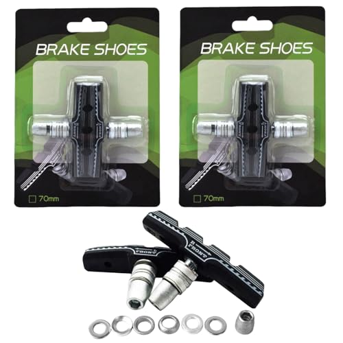 Freni Bici,2 PaiaPattini Freni Bici da Corsa,Pastiglie Freni V-Brake Impostati,Bicicletta Pattini per Blocco Freno,Pastiglie Freno V-Brake per Mountain Bike,Kit di Blocchi Freno per Bicicletta