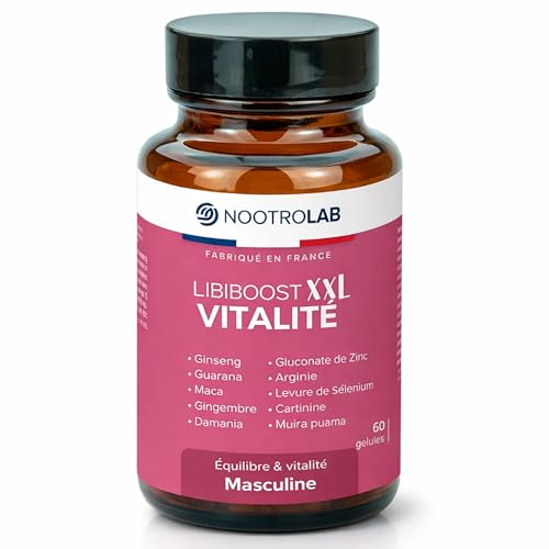 Libiboost – Complément Vitalité Sexuelle Homme – Ginseng, Maca, Zinc, Guarana, Gingembre, Bois Bandé – Libido, Énergie, Érection – Cure 30 Jours...