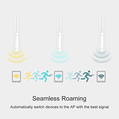 TP-Link EAP225-Outdoor Omada AC1200 Wireless Access Point – Waterproof, Dustproof, Lightening Protection, Seamless Roaming, Gigabit, PoE Powered, Free PoE Injector, Free Managing Software, White