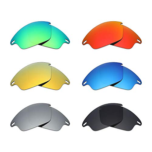 MRY 6 pares polarizadas gafas de sol lentes de repuesto para Oakley Fast Jacket