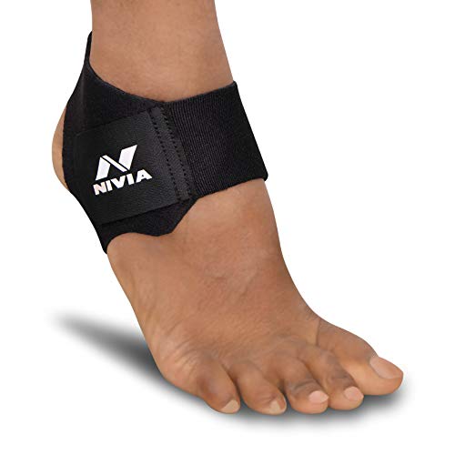 Image of Nivia Basic Knee Patella Support with Velcro (Free Size, Black), Orthopedic Adjustable Ankle Support (Free Size) Plain Encounter Football Stockings (Blue /White) Size-L