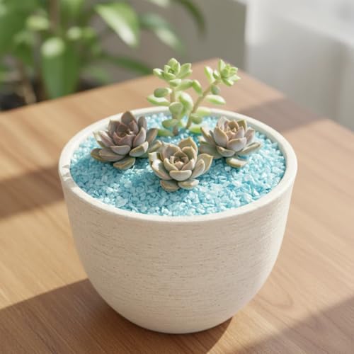 Image of Light Blue Crushed Glass Sand Broken Pieces for Resin Art,Crafts,15 OZ | Fairy Garden Rocks,Crush Gravels,Vase Fillers Stones,Candle Holder Decorations