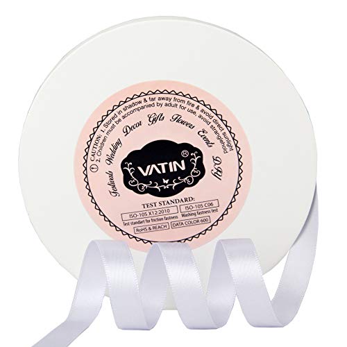 VATIN 3/8 inches Double Faced Lilac Mist Polyester Satin Ribbon - 50 Yards for Gift Wrapping Ornaments Party Favor Braids Baby Shower Decoration Floral Arrangement Craft Supplies