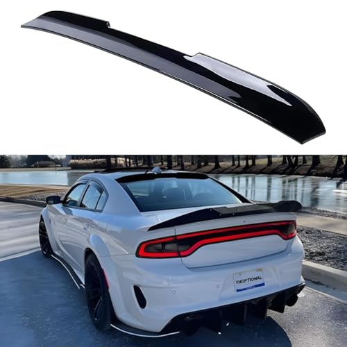 YHoptional Rear Window Roof Spoiler for Dodge Charger 2015-2026 Dodge Charger Accessories Wing Spoiler for SRT Hellcat Scatpack R/T GT SXT SE Enforcer Daytona Pursuit (V Style)