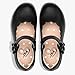 Stelle Girls School Shoes Mary Jane Uniform Dress Shoes Black Retro Flat Oxford Church Music Recitals(Little/Big Kids)(Black,12ML)