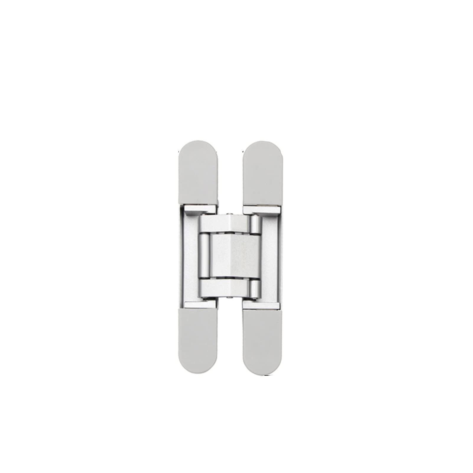 Invisible Door Hinge, Three-Dimensional Adjustable Wooden Door Hidden, Folding Door Cross Hinge(Silver)