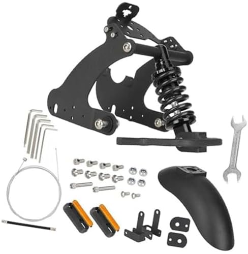 Rynplex Kit de Amortiguador Trasero, for Patinete eléctrico NIU Kqi2 Kqi3, Accesorio de actualización de suspensión de Acero y ABS con reducción de Ruido Resorte de suspensión Delantera