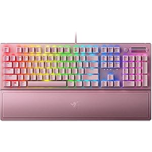 Razer BlackWidow V3 Mechanical Gaming Keyboard: Green Mechanical Switches – Tactile & Clicky – Chroma RGB Lighting – Compact Form Factor – Programmable Macro Functionality – Quartz