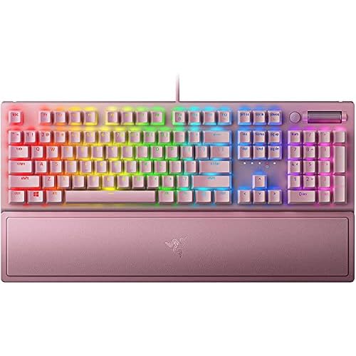Razer BlackWidow V3 Mechanical Gaming Keyboard: Green Mechanical Switches – Tactile & Clicky – Chroma RGB Lighting – Compact Form Factor – Programmable Macro Functionality – Quartz