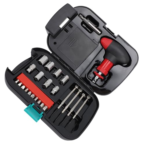Kit de herramientas con linterna LED y destornilladores, 24 piezas miniatura 2