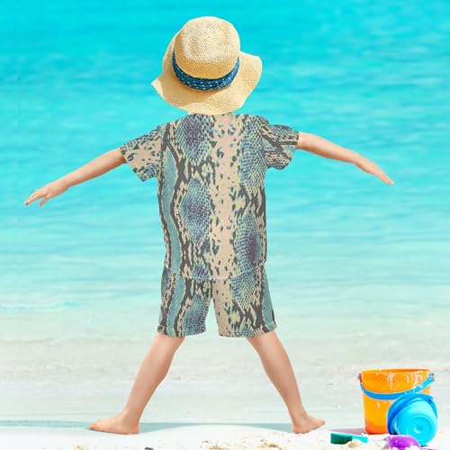 Image of Sunflower Floral Yellow Black Short Sleeve Hawaiian Button Down Shirts and Short Sets for Boys Toddler Summer Outfits