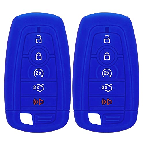 Housse clé Ford Mustang Expedition 164-R8149 silicone bleu