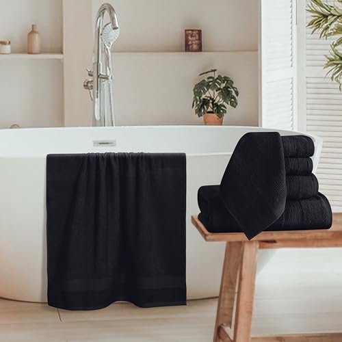 Belizzi Home 11518 8 Piece Towel Set 100% Ring Spun Cotton, 2 Bath Towels 27X54 thumb #2