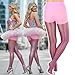 ToBeInStyle Women's Shine & Shimmer Metallic Pantyhose Opaque Lurex Tights - Glossy Shimmer Metallic Glow Neon Pink - One Size