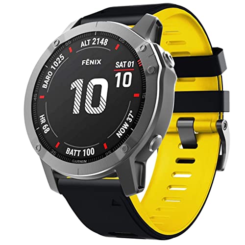 Bracelet en silicone de rechange 26 mm pour Garmin Fenix finition agate
