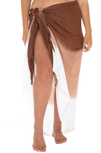 SHU-SHI Sarong Wraps for Women Pareo Swimsuit Coverup Plus Size Beach Skirt Cover Up Ombre