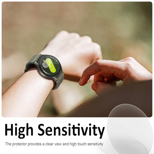 SPGUARD 4-Stück Schutzfolie Kompatibel mit Samsung Galaxy Watch 7 44mm Panzarglas Galaxy Watch 6/5/4 44mm Schutzfolie, Anti-Kratzen Hohe Klar Glas Displayschutzfolie für Galaxy Watch 7/6/5/4 44MM.
