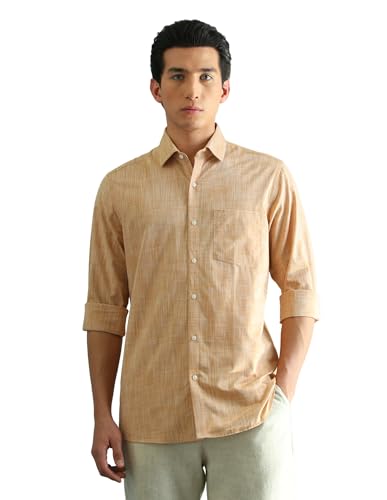 Arrow Men's Abstract Full Sleeves Slim fit Semi-Cutaway Collar Co...
