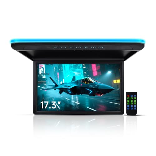 17.3 Inch Car Overhead Flip Down Monitor Screen Capable of displaying 1080P Videos high Definition...