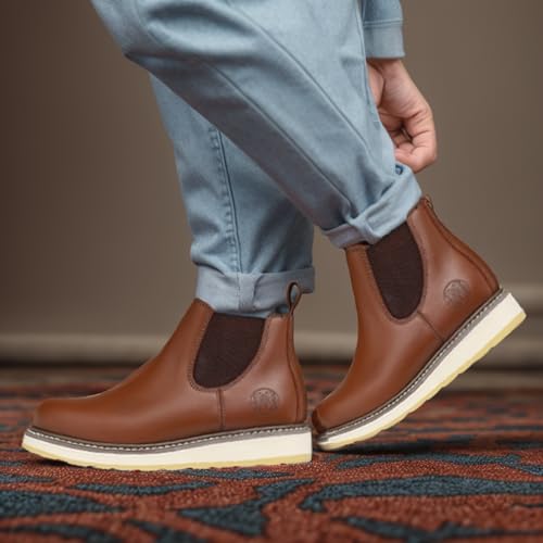 CONRAD Men's Chelsea Slip-On Work Boots - Soft Toe, Composite Toe, Waterproof, Slip Resistant, Safety Shoes4