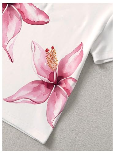 SOLY HUX Women's Floral Graphic Tees Summer Short Sleeve Crop Tops Y2k Aesthetic T Shirt3