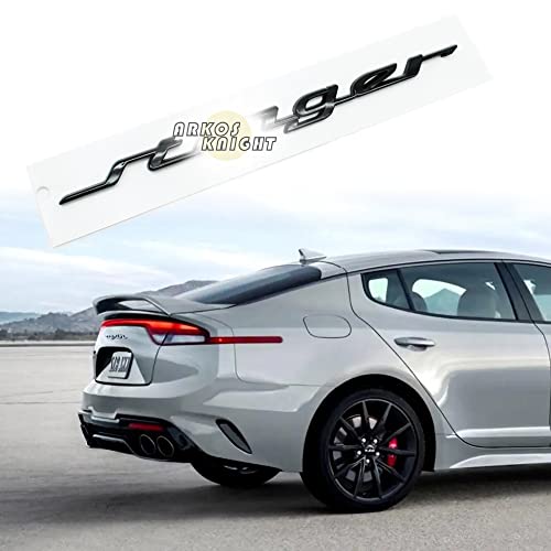 Image of GT Stlnger Lettering Badge,Rear Trunk Stlnger Nameplate Emblem Compatible with Stlnger(Black)