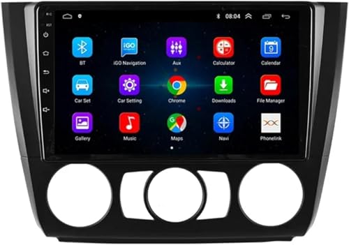 Autorradio 2Din con Android 13 y Bluetooth para BMW Serie 1 E88 E82 E81 E87 (2004-2011): Pantalla táctil de 9, Control por Voz, Reproducción de vídeo, Cámara de reversa