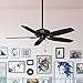 Hunter 52 inch Indoor Ceiling Fan No Light with Pull Chain - Black Ceiling Fan without Light, Standard Mount, 5 Blades, For Bedroom, Living Room, or Kitchen - Builder Elite 53243, Matte Black