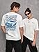 1pc Car & Letter Graphic Tee (Color : White, Size : Medium)