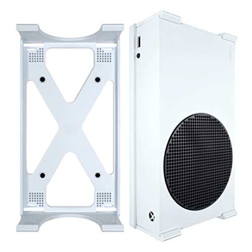Q-View Q-View NV-2000W - Soporte de pared para Xbox Series S, montaje seguro debajo del escritorio, diseño exclusivo X, kit de montaje suministrado, fabricado en Reino Unido, plástico, color blanco