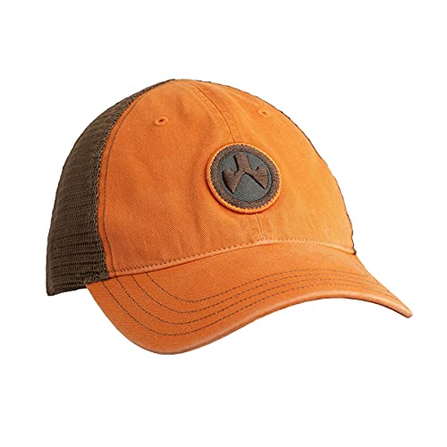 Magpul Standard Trucker Hat Snap Back Baseball Cap, Garment Washed Orange/Brown, One Size