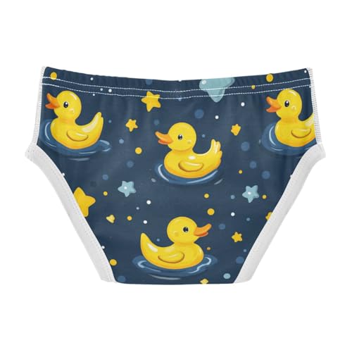 Wusikd Yellow Ducks Boys' Underwear Cotton Blue Stars Boys Briefs Soft Toddler Underwear 2T2