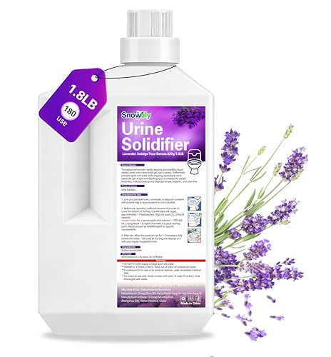 Snowlily 1.8LB Pee Powder Gel 180 Use 25 Second Urine Solidifier Portable Camping Toilet Gel Powder Deodorizer Liquid Solidifier Waste Gelling for Patient Care