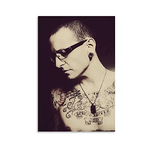 Portrait Linkin Park sur toile 50x70cm impression haute netteté