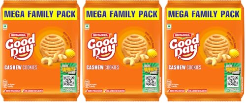 Image of Good Day Britannia Cashew Cookies, 905 g, 10N*82.7: 827 g (Weight May Varie) (Pack of 3)